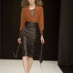 Elegant Black Leather Skirt by Camilla Stærk